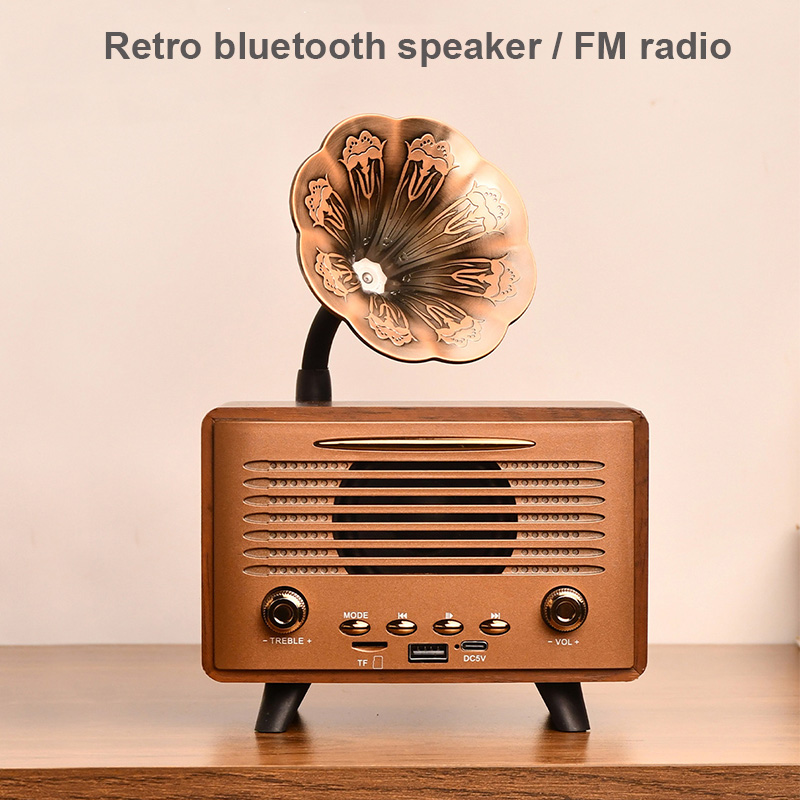 Audio Music Spotify - G3000 Retro Desktop Wooden Bluetooth Speaker
