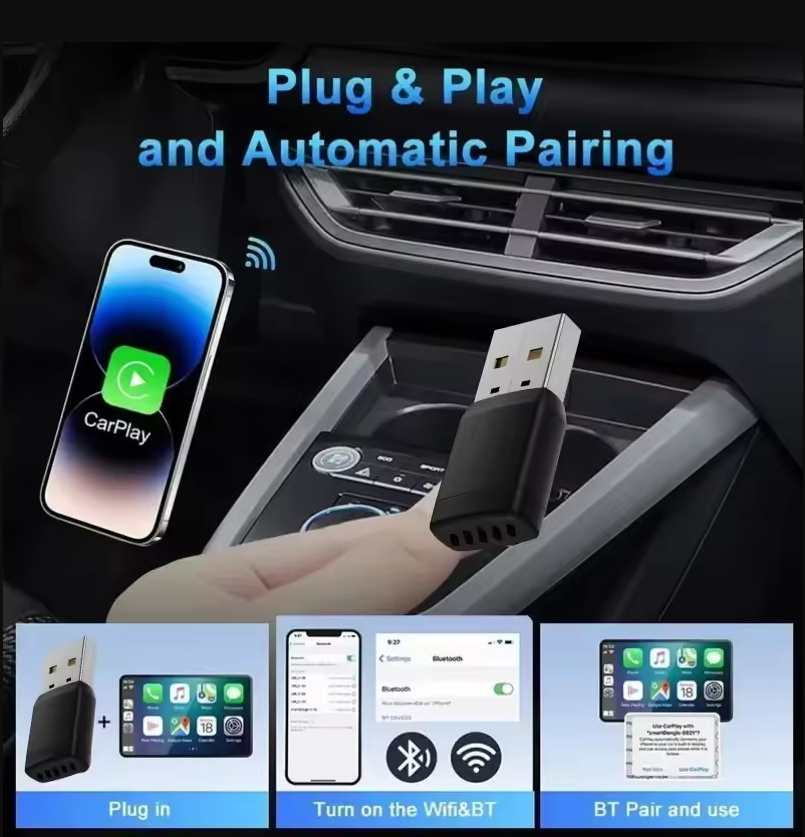 Audio Music Car - Smart Wireless CarPlay Android Auto USB