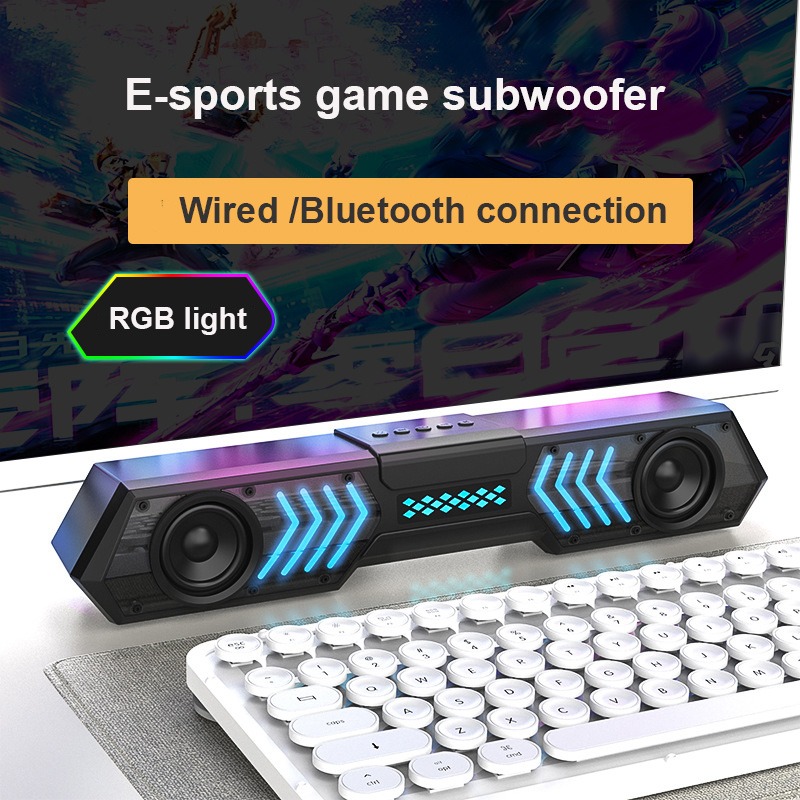 Audio Music Spotify - Cinema Desktop Wired Bluetooth Soundbar Computer