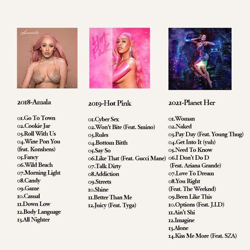 Doja Cat 6CD Music Album Colle - Audio Music Car incelemesi ve fiyatı